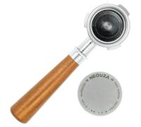 NEOUZA Porte-filtre sans fond 51 mm 3 oreilles pour Grundig Beko Arcelik | Extraction visible, écran de rondelle de 0,2 mm, panier non pressurisé de 18 g, acier inoxydable 304, barista à domicile
