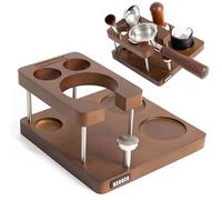 NEOUZA Station de tassage à café 7 en 1 de 51 mm, spécialement conçue pour De'Longhi La Specialista EC9665/9865/9555/9355/9335/9155, hauteur réglable, bois massif
