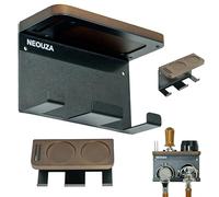 NEOUZA Support mural pour accessoires expresso pour tamper, distributeur, porte-filtre, écran de palet - Étagère de rangement pour la maison, le bar, le bureau - Bambou et acier inoxydable