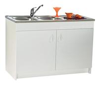 NEOVA-Sous-évier PROGRES NF mélaminé blanc. 2 Portes Réf S10N02100