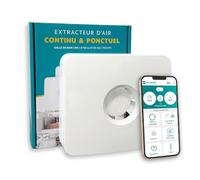 neoventil KELIS - Extracteur d'air intelligent connecté pour Salle de Bain, WC et Cuisine - Détection Humidité, Lumière et Odeurs avec Minuterie Intégrée - Fonctionnement ponctuel ou continu