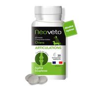 NÉOVÉTO - Articulations Chien - 30 comprimés naturels - Arthrose Chien - Anti-inflammatoire - Actifs agréés par Les Services vétérinaires - Fabriqué en France