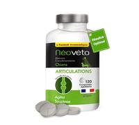 NÉOVÉTO - Articulations Chien - 120 comprimés naturels - Arthrose Chien - Anti-inflammatoire - Actifs agréés par Les Services vétérinaires - Fabriqué en France