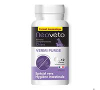 Néovéto comprimés vermifuges naturels VERMIPURGE Format ECO pour chiens - actifs agréés par les services vétérinaires français