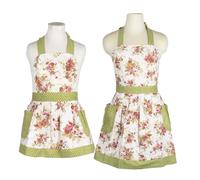 NEOVIVA Tabliers de cuisine avec poches pour maman et moi, ensemble de tabliers assortis pour la cuisine, la pâtisserie, le barbecue et le jardinage, style Diana, floral quartz rose