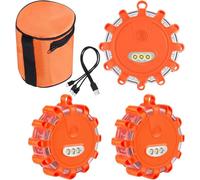 NEOVSUNY Gyrophare LED étanche pour voiture, avec aimant et crochet, 9 modes d'éclairage clignotants, gyrophare LED pour camping, alpinisme, randonnée