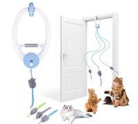 NEOVSUNY Jouet électrique interactif pour Chat avec télécommande - Jouet Chat interactif,Mouvement Automatique à 360° avec mouvements irréguliers - Rechargeable par USB - pour Les Chats à l'intérieur