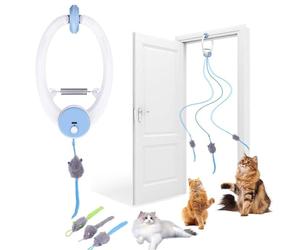 NEOVSUNY Jouet électrique interactif pour Chat avec télécommande - Jouet Chat interactif,Mouvement Automatique à 360° avec mouvements irréguliers - Rechargeable par USB - pour Les Chats à l'intérieur