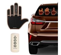 NEOVSUNY Lumière Doigt Voiture avec Télécommande, Geste du Doigt du Milieu LED Light Funny Road Rage Signs, Signe fenêtre arrière Conception Doigt pour SUV, Hommes, Camion, Voiture