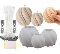 NEOVSUNY Moule Bougie Silicone, Lot de 3 Moule pour Bougie à forme de Spirale 3D, Moules en Cire et mèche de bougie, Moules de Cuisson au Chocolat Antiadhésifs, Pour Bougie parfumée, Savon, Pouding