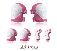 NEOVSUNY Protection Roller Enfant, Genouillères Enfant Ensemble d'équipement de Protection pour Le Patinage à roulettes, Scooter, Roller, Skateboard, Vélo, Ski, pour Enfants Filles Garçons 3 à 8 Ans