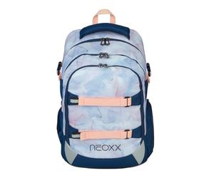 neoxx Active Pro Dreaming of pastel Sac à dos d'écolier fabriqué à partir de bouteilles PET recy s - Sac à dos pour l'école avec 3 compartiments + compartiment secret - Bretelles réglables en