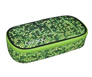 neoxx - Jump Pencil Case - Recycled Pet Bottles, Main Compartment with Zip, 10 Pen Loops, Viewing Window - School Supplies for Children
