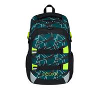 neoxx Active Pro Flash Yourself Sac à dos d'écolier fabriqué à partir de bouteilles en PET recyclées - Sac à dos pour l'école avec 3 compartiments + compartiment secret - Bretelles réglables en
