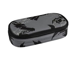 neoxx - Trousse Scolaire Jump Dragon Thunder - Bouteilles Pet recy s, Compartiment Principal zippé, 10 Passants pour stylos, fenêtre Transparente - Fournitures Scolaires pour Enfants