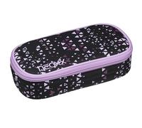 neoxx - Trousse Scolaire Jump Purple Crush - Bouteilles Pet recy s, Compartiment Principal avec Fermeture éclair, 10 Passants pour stylos, fenêtre Transparente - Fournitures Scolaires pour Enfants