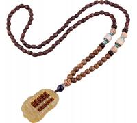 NEPAL BUDDHIST Collier en bois MALA Amulette de perles artisanales TYBET
