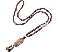 NEPAL BUDDHIST Collier en bois MALA Amulette de perles artisanales TYBET