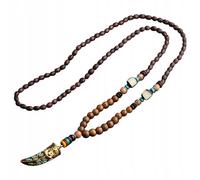NEPAL BUDDHIST Collier en bois MALA Amulette de perles artisanales TYBET