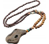 NEPAL BUDDHISTE MALA Tibétain PAW Collier en bois fait à la main