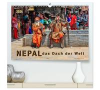 Nepal - das Dach der Welt (hochwertiger Premium Wandkalender 2026 DIN A2 quer), Kunstdruck in Hochglanz: Der kleine Himalaya-Staat Nepal - faszinierendes Land, aber auch stark gefährdet.