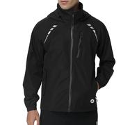 Nepest Veste de cyclisme imperméable pour homme - Protection contre la pluie 10K H2O + respirabilité 5K - 6 poches - Réfléchissante, UPF50+, manteau coupe-vent pour VTT, course et randonnée, Noir , M