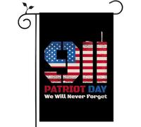 Nepnuser Drapeau de jardin « We Will Never Forget 911 » - Décoration double face pour cour extérieure