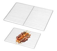 Neptuiby Grille de Gril en Acier Inoxydable pour Camping, 30 x 45 cm, Robuste, Remplacement de Camping, antirouille, pour Foyer, Grille pour Une Chaleur Uniforme