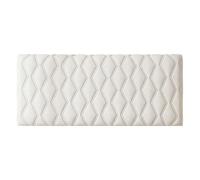 Neptuiby Housse de tête de lit complète, Housse tête lit rembourrée en Peluche, Velours Doux, Convient jusqu'à 70 cm/27, 56 Pouces, Longueur 62, 99 Pouces, Blanc