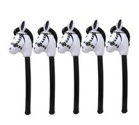 Neptuiby Stick Horses pour Enfants de 2 à 5 Ans, Cheval de Loisir Gonflable Dessin animé, Paquet 5,