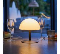 Lumisky Lampe de table sans fil NEPTUNE ROCK – Pied acier gris, LED blanc chaud/blanc dimmable H20cm