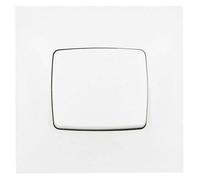 Legrand – Interrupteur poussoir Neptune – 6A – Commande d'éclairage monobloc – Blanc