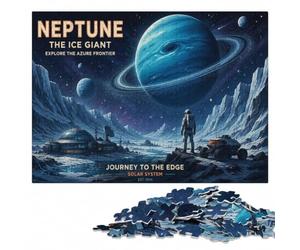 Neptune Space Exploration Poster Puzzle Image Bois, À Thème, 1000 pièces | Le montage en commençant par les bords: un loisir seul ou à plusieurs le w nd.