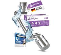 NEPTUNOVA® Robinet pivotant à 1440 ° - Rallonge de robinet pour cuisine et salle de bain - Aérateur universel et économe en eau en laiton chromé