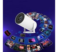 Nepzo Mini Vidéoprojecteur 4K 1080P Full HD Supporté, Mini Projecteur Android & Apple IOS 11.0 5G WiFi 6 BT 5.0, Smart Projector Auto Horizontal Trapézoïd Correction, Vidéoprojecteur Téléphone