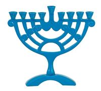 Ner Mitzvah Bougie colorée Menorah unique Hanoucca standard Bougies Circonvolution 6” High 6 pouces bleu