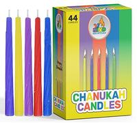 Ner Mitzvah Bougies Hanouka Multicolore - Sans Gouttes Hanukkah Candles Bougie Hanouka De Taille Standard - Cire De Qualité Supérieure - 44 Bougies Par Boîte