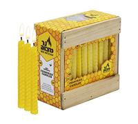 Ner Mitzvah Hanukkah Bougies en Cire d'abeille - Rayon De Miel Bougie Hanouka de Taille Standard - Cire d'abeille Bio de Qualité Supérieure - 45 Bougies Hanouka par Boîte - Jaune Naturel