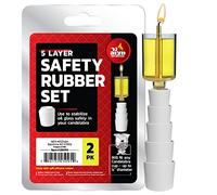 Ner Mitzvah Kit de caoutchouc de sécurité pour bougies à huile - 5 couches - Lot de 2 - Utilisation dans Canadlabras