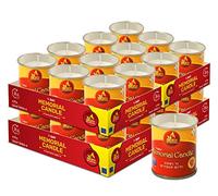 Ner Mitzvah Lot de 24 bougies Yartzeit 1 jour - 24 heures Kosher Yahrtzeit Memorial et Yom Kippour bougie dans un porte-gobelet