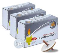Ner Mitzvah Round Floating Wicks â€“ 150 Count (Approx.), Medium Sized Cotton Wicks and Cork Disc Holders for Oil Cups - Bonus Wick Removal Tweezers