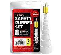 Ner Mitzvah Safety Rubber Ensemble pour les bougies huile - 9 couches - 2 pack - pour Hanoukka Menorah Oil Cups et Shabbos Bougies Canadlabra