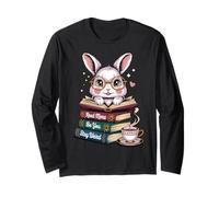 Nerd Bunny lit des Livres Be Yourself Stay Weird Book Lover Manche Longue