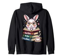 Nerd Bunny lit des Livres Be Yourself Stay Weird Book Lover Sweat à Capuche