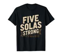Nerd De Theologie Reformee Cinq Solas Defenseur des Chretien T-Shirt