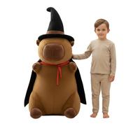 nerd hunters Capybara Peluche XXL 100 cm - Capibara Doudou Grand Peluche Douce 3 en 1 Coussin & Décoration - Peluche géante Cabybara pour Enfants & Adultes - Idée Cadeau à câliner (Magique Capybara)