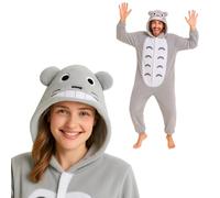 nerd hunters Totoro Combinaison pour adulte - Pyjama Kigurumi câlin unisexe - Tailles S-XL DE/NL/SE/PL Alphanumérique S Regular Baby Yoda, totoro, M