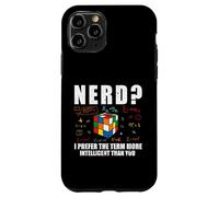 Nerd I Prefer The Term Speed Cubing Nerd Blagues Cubing Math Coque pour iPhone 11 Pro