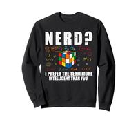 Nerd I Prefer The Term Speed Cubing Nerd Blagues Cubing Math Sweatshirt