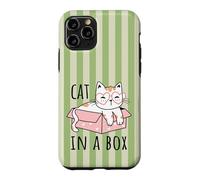 Nerd Kawaii Cat in A Cute Box Thé Matcha Vert Coque pour iPhone 11 Pro